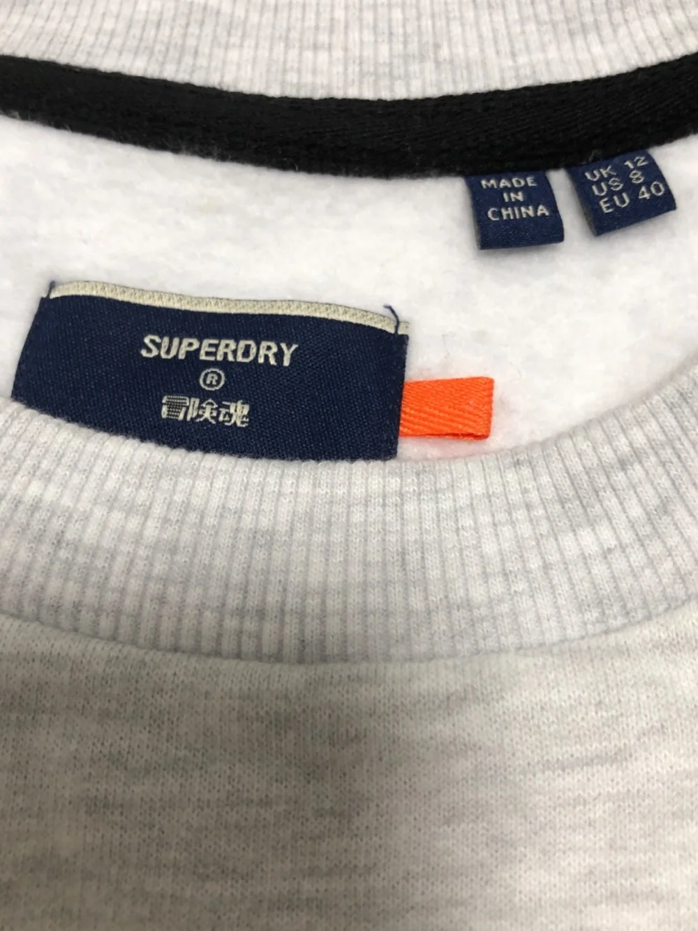 Superdry NWOT Grey Essential Logo Crew Sweatshirt